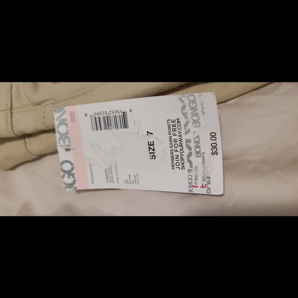 🤎NWT🤎 Bongo Beige Jeans Size 7US Women Ankle Zipper🧸 - Picture 6 of 6